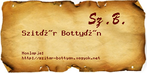 Szitár Bottyán névjegykártya